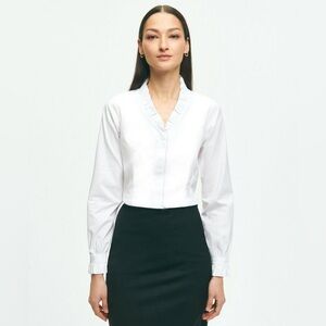 Brooks brothers cotton ruffle dress shirt blouse